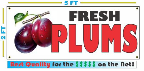 Full Color FRESH PLUMS BANNER Sign NEW Larger Size Best Quality for the $