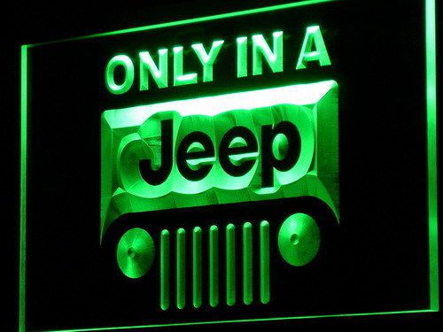 Jeep grand cherokee commander patriot willys led bar garage neon light sign for sale