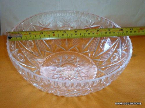 Lot of 12 salad bowl 11&#034; Diam x 4 H Tablecraft 900C clear Acrylic Crystalware