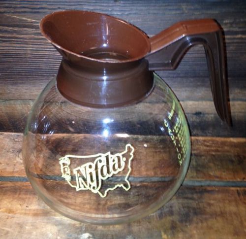 RARE Vintage Nifda Restaurant Coffee Pot Glass Serving Server