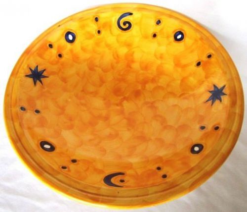 DINNERWARE LARGE 16 INCH SERVING BOWL: HAND PAINTED HOME KITCHEN PATIO DINING