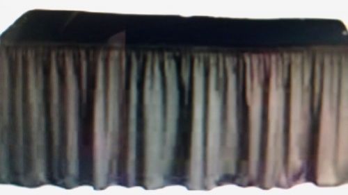 17 Foot Satin Table Skirting - Black