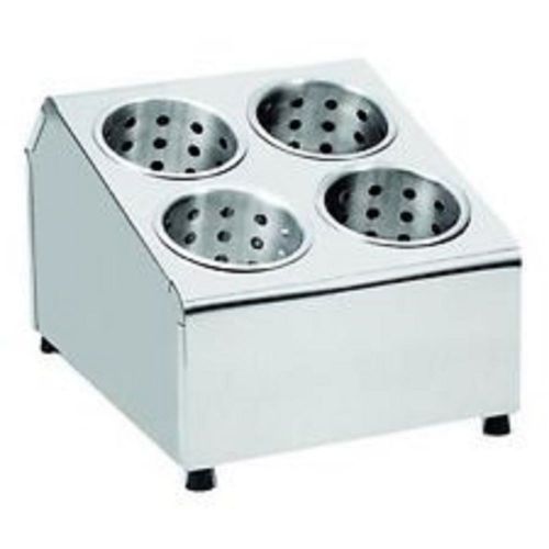 NEW CUTLERY BIN STAINLESS STEEL  4 COMPARTMENT