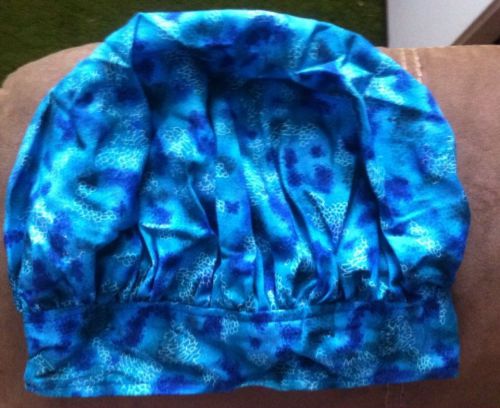 Chef Hat Velcro Adjustable Blue Green Tie Dye