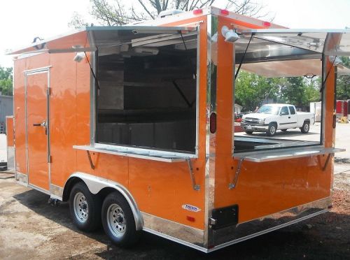 Concession trailer 8.5&#039;x16&#039; orange - catering food bbq event for sale