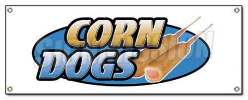 CORN DOG BANNER SIGN hot dogs trailer cart signs on a stick fresh hot franks