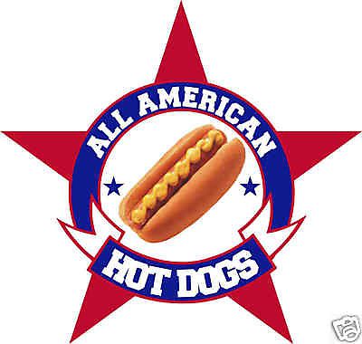 Hot Dog Concession Restaurant Fast Food Decal 12.5&#034;