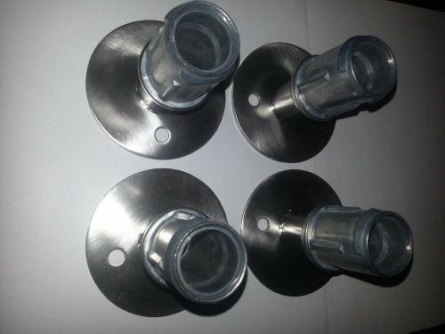 COMMERCIAL KITCHEN ADJUSTABLE S/S FLANGED  FOOT SET OF FOUR