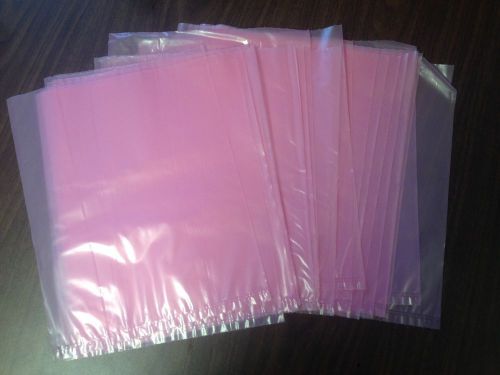 New Lot of 25 Anti-static Bags 10&#034; x 12&#034; 2 Mils Pink Poly Bag Open Ended