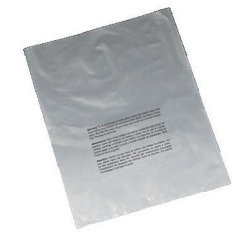 100 Piece 11&#034; x 14&#034; Clear Garment Bags Adhesive Strip and Suffocation Warning