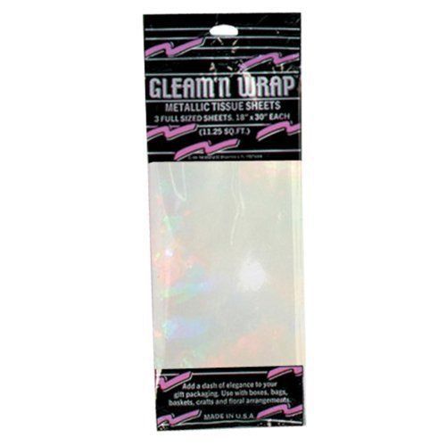 NEW Gleamn Wrap Metallic Tissue Sheets (Opalescent) 1 Package (3 Sheets) 18&#034;x30&#034;