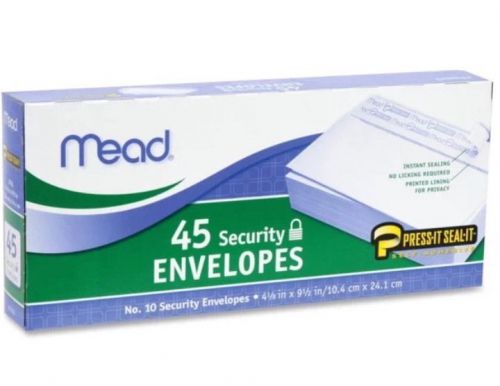 2 Mead Security Envelopes - Security - #10 [4.13&#034; X 9.50&#034;] - Peel &amp; (mea75026)