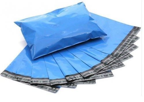 100 10x13 blue poly mailers couture boutique shipping  bags 100% donated! for sale