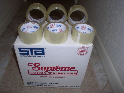 36 Rolls 48MM x 50M  Clear Packing Carton Sealing Tape Supreme #1160  1.7mils