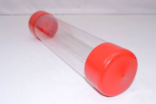 Lot of 45 Clear Plastic mailing tubes with caps 12&#034; x 2.5&#034; 2 1/2&#034; NEW