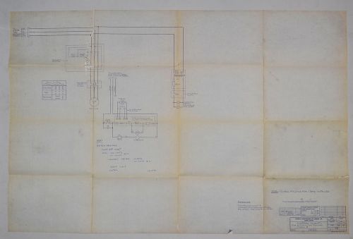 EX-CELL-O ELECTRICAL SCHEMATIC FOR 602 MILLING MACHINE CLASS B #52-14265 #RR879