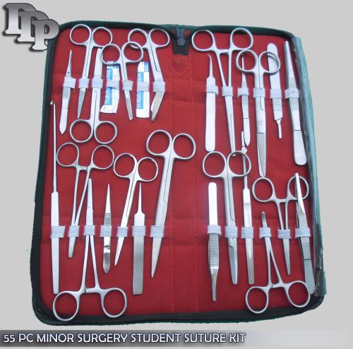 55 pc o.r grade minor surgery student suture kit forceps for sale