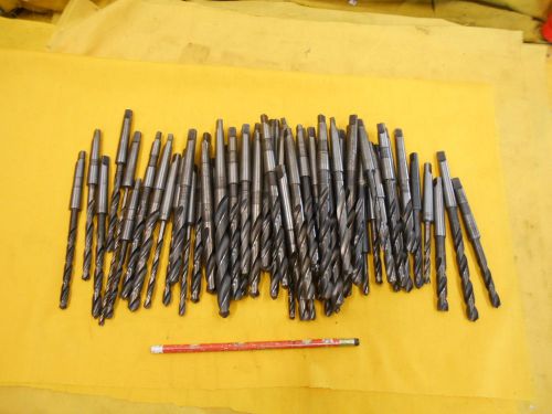 Big lot of - 1 morse taper shank drill bits lathe mt mill tool various usa mfg for sale