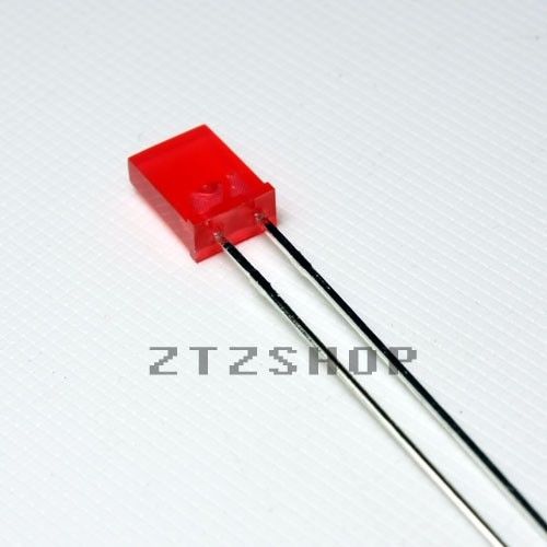 10 x LED Red Diffused Rectangular 2x5 mm - ZTZSHOP-  Free Shipping