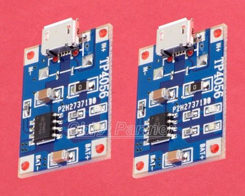 2pcs 1A Lithium Battery Charging Board 5V Micro USB Charger Module