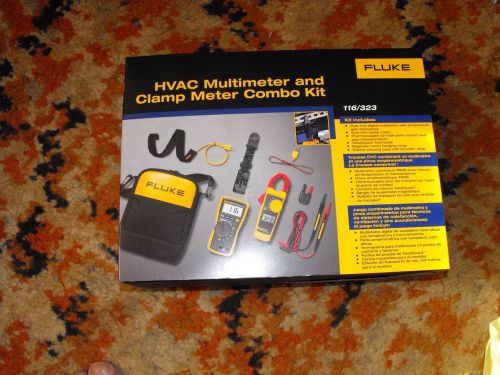 Fluke hvac multimeter and clamp meter combo kit model number 116/323 for sale