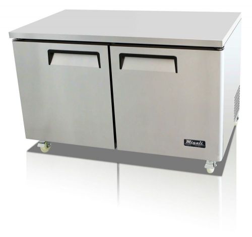 New migali c-u48r commercial undercounter refrigerator 2 door nsf 12 cu.ft for sale