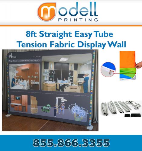8ft straight easy tuby fabric tension display wall with graphics for sale