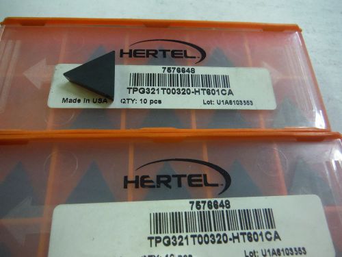 HERTEL CERAMIC INSERT TPG 321 T00320 HT 601 CA QTY 10 (LOC1292B)