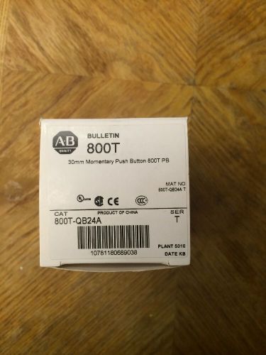 New Allen Bradley Illuminated Push Button 800T-QB24A  24v Ac/dc