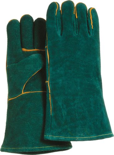 Dark Green Leather Welding Glove Lined X-LARGE