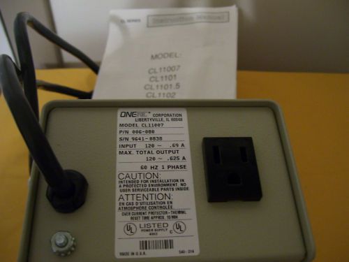 ONE AC 120VOLT POWER SUPPLY MODEL # CL11007