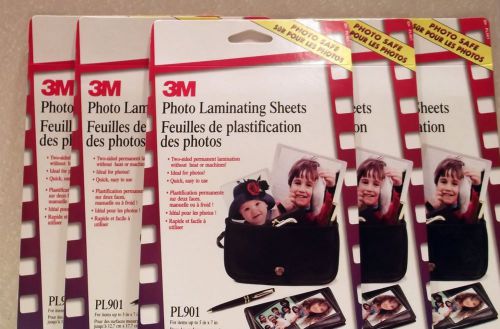 Laminating Lot 5 Packages 3M Photo Sheets NO HEAT REQUIRED up to 5&#034; x 7&#034; Picture