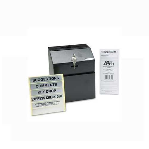Safco Steel Suggestion/Key Drop Box with Locking Top, 7 x 6 x 8 1/2 Cabinets