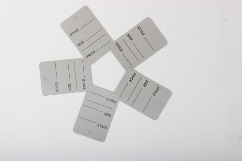 1000 Pcs Silver Small GES 1 1/4 x 1 7/8 One Part Coupon Tag  Price Labels