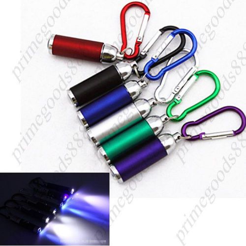 Led mini telescopic zoom flashlight with carabiner color assorted free shipping for sale