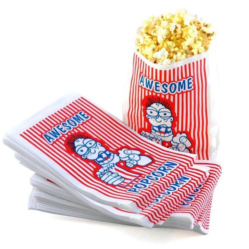 200 Movie Theater Popcorn Bags Family Game Sport Birthday Fun Party Snack Bulk