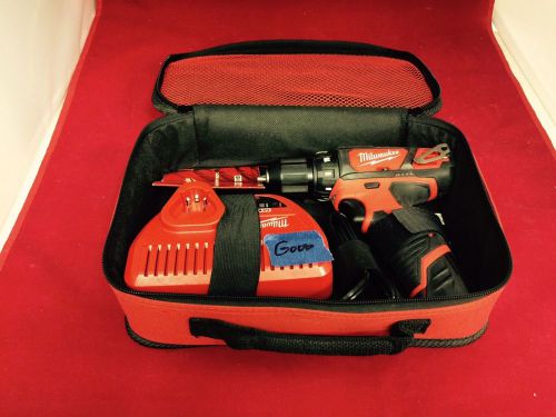 New milwaukee m12 2407-20 12v drill  cordless with battery and charger and case for sale