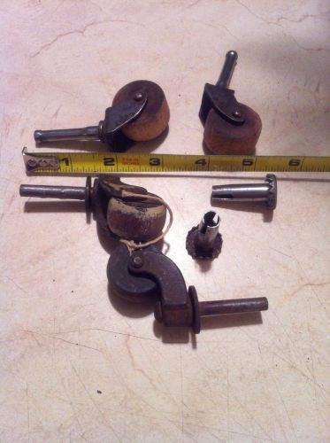 Vintage casters wooden &amp; cast iron caster wheels for sale