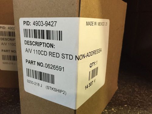 NEW SIMPLEX 4903-9427 A/V 110CD RED STD NON-ADDRESSABLE.(+10 IN STOCK)