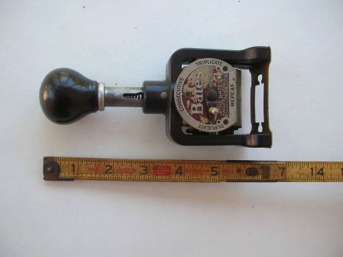 Bates 4 mode numbering stamp six wheel style e vintage collectible for sale