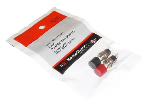 New radioshack spst momentary push button switch 2 pack model 275-1556 for sale