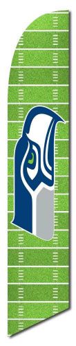 Seattle Seahawks Windless NFL football SWOOPER FEATHER BANNER 15&#039; TALL FLAG