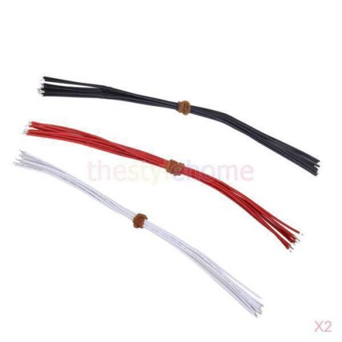 2x 30pcs Red Black and White 22AWG Hookup Wire Pickup Wire for Guitar Accessory