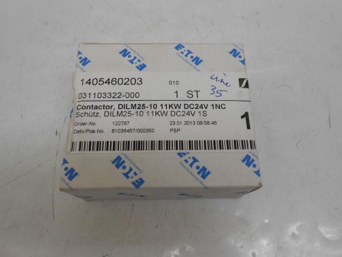 NEW EATON DILM25-10 DC-OPERATED CONTACTOR 11KW/400V