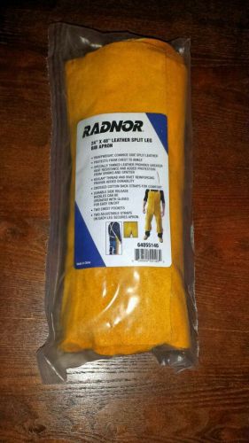 Radnor leather split leg bib apron