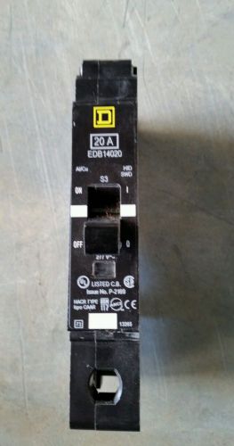 Square d 20 amp circuit breaker edb14020 for sale