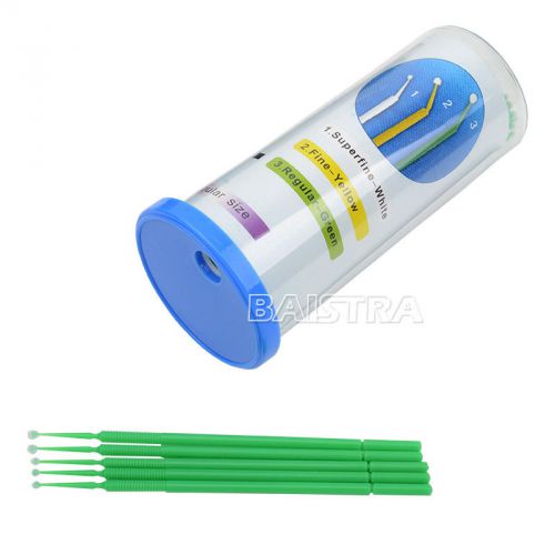 Dental Disposable Micro Applicator Brush Bendable Regular Green MA01