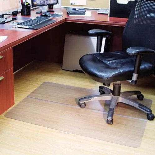 ES Robbins Office Home Foldable Rectangular Clear Chair Mat Hard Floor 36 x 48&#034;