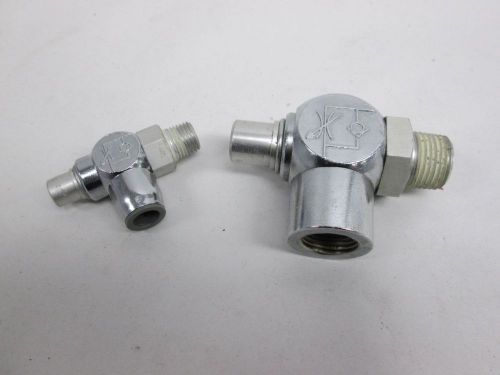 Lot 2 bimba assorted fcp8 fqp4 stainless flow control pneumatic valves d305072 for sale
