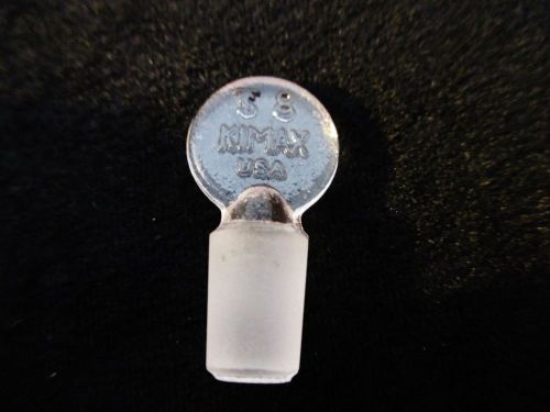 Kimax Solid Pennyhead Glass Stopper Size 8 (S-8) for Flasks, Sep Funnels